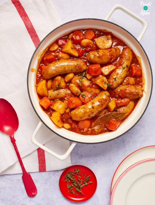 Slow Cooker Sausage Casserole - Pinch Of Nom