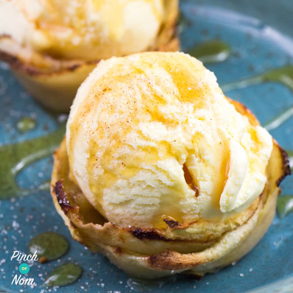 Spiralized Apple Nests - Pinch of Nom Slimming Recipes