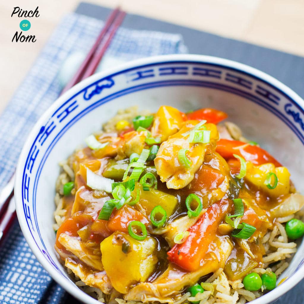 Slow Cooker Sweet And Sour Chicken - Pinch of Nom Slimming Recipes