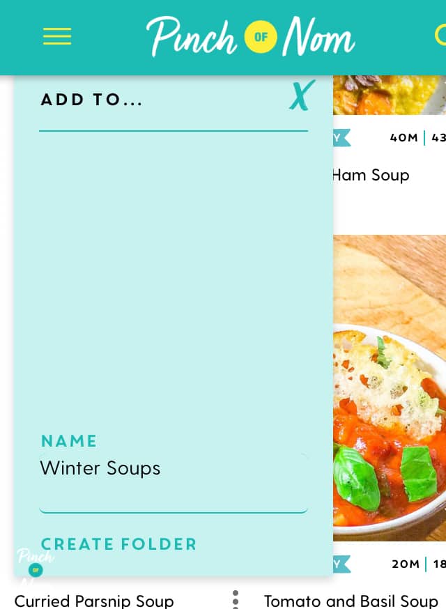 How to organise your saved recipes into folders - Pinch of Nom