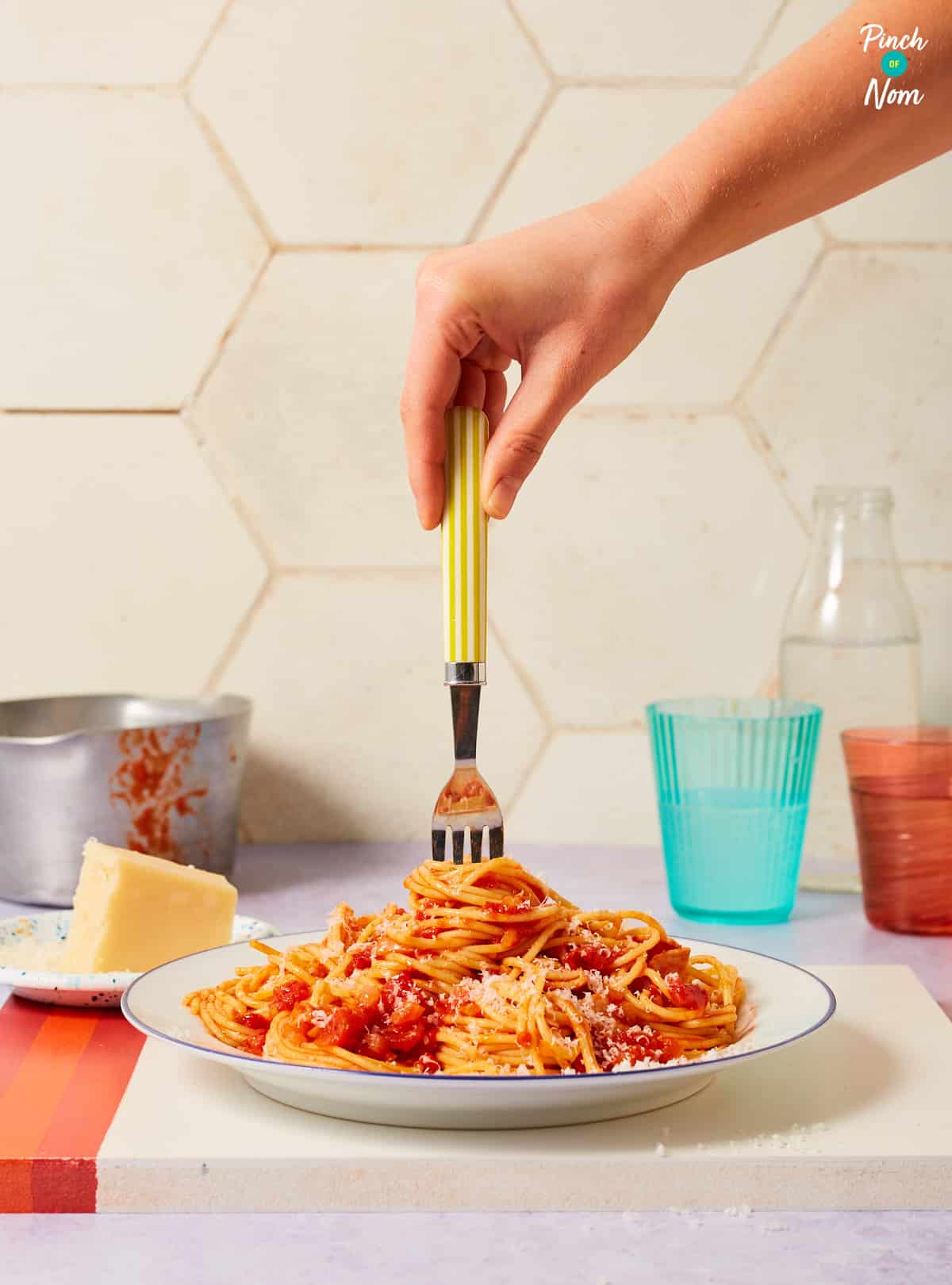 Spaghetti Amatriciana - Pinch Of Nom