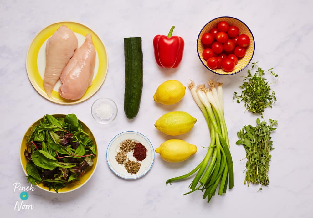 Herby Lemon Chicken Salad - Pinch of Nom Slimming Recipes