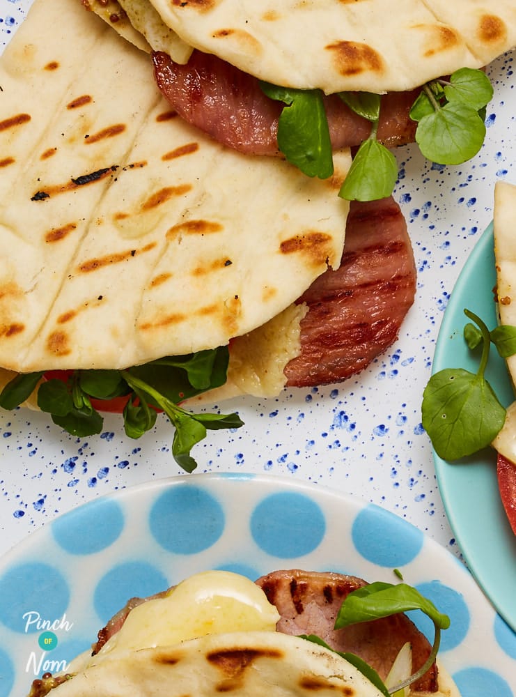 Cheesy Bacon Flatbreads - Pinch of Nom Slimming Recipes