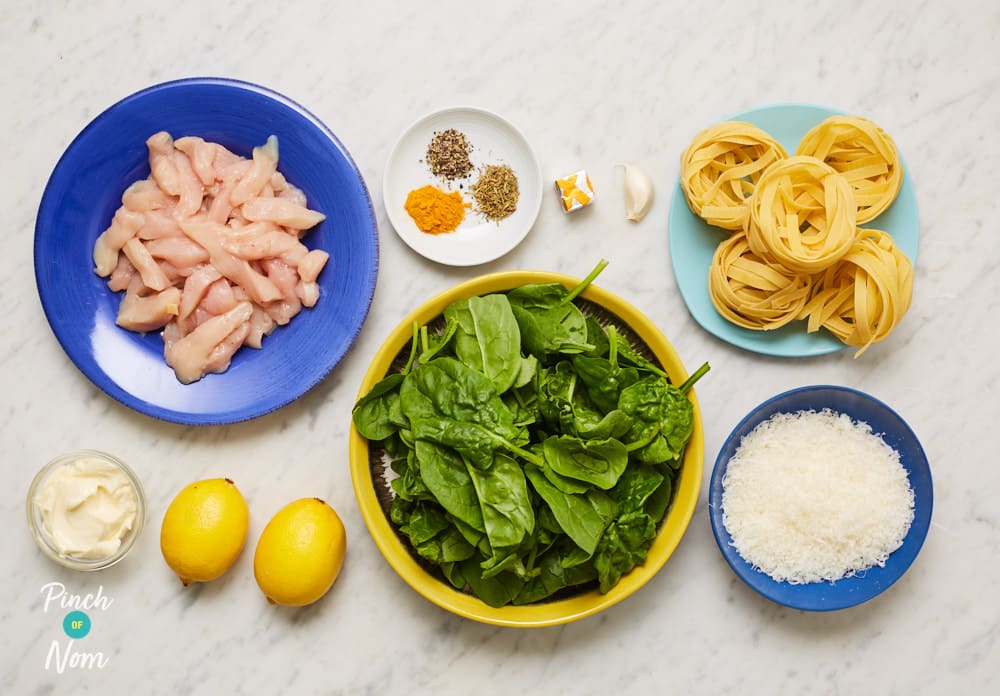 Lemon and Chicken Pasta - Pinch of Nom Slimming Recipes