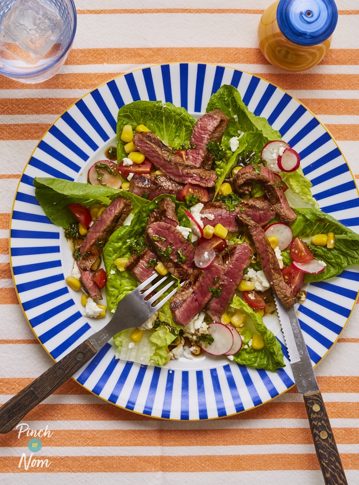 Balsamic Steak and Feta Salad - Pinch of Nom Slimming Recipes