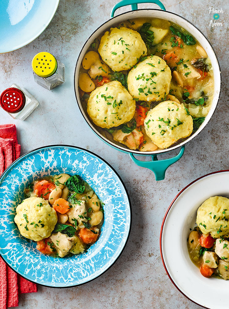 Herby Chicken Stew with Dumplings - Pinch of Nom Slimming Recipes