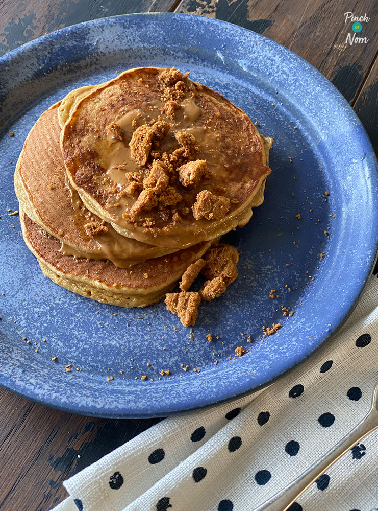 Lotus Biscoff American Pancakes - Pinch of Nom Slimming Recipes
