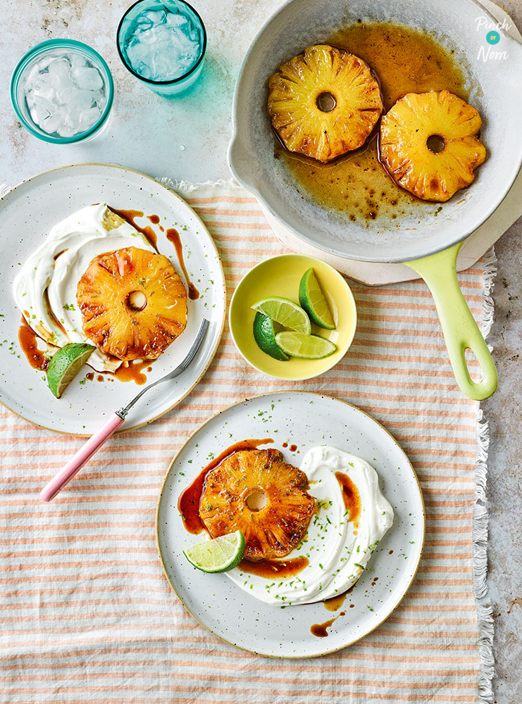 Pineapple with Lime and Cinnamon - Pinch of Nom Slimming Recipes