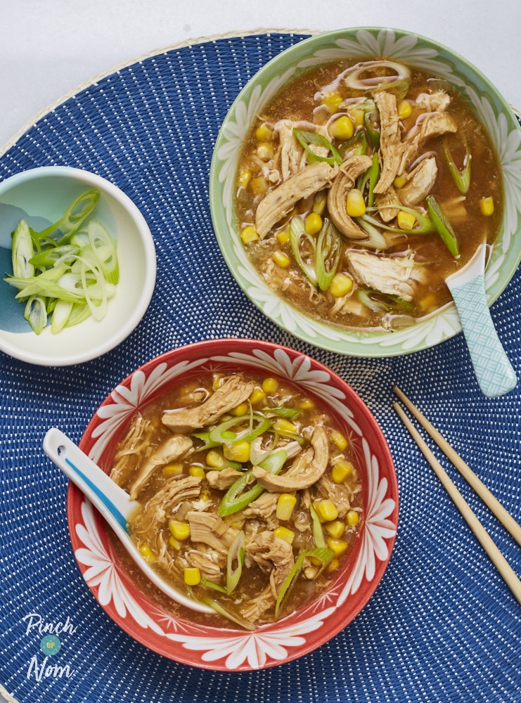 Chinese Style Chicken and Sweetcorn Soup - Pinch of Nom Slimming Recipes