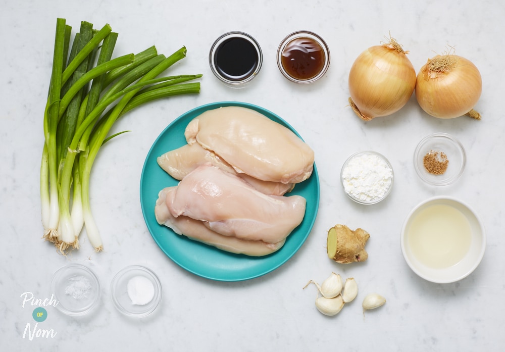 Chicken with Ginger and Spring Onion - Pinch of Nom Slimming Recipes