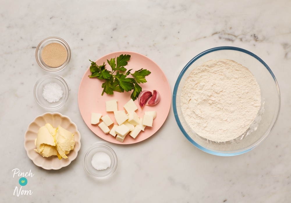 Tear & Share Cheesy Garlic Dough Balls - Pinch of Nom Slimming Recipes