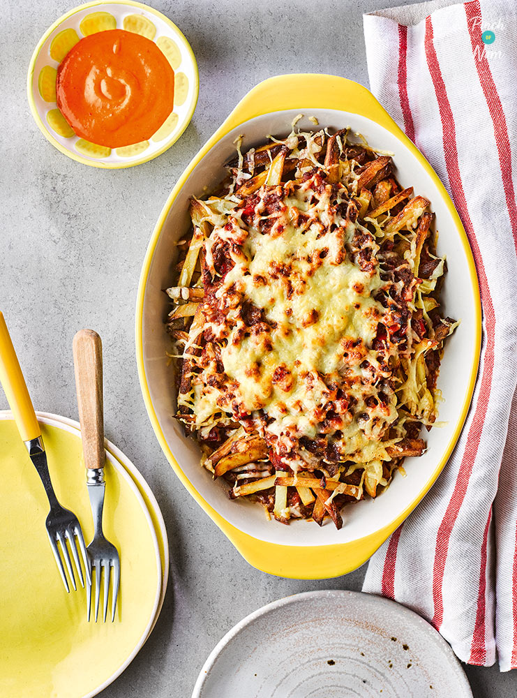 Bolognese Cheese Fries - Pinch of Nom Slimming Recipes