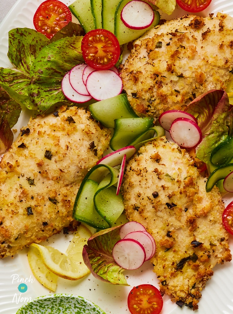 Lemon and Pepper Crusted Chicken - Pinch of Nom Slimming Recipes