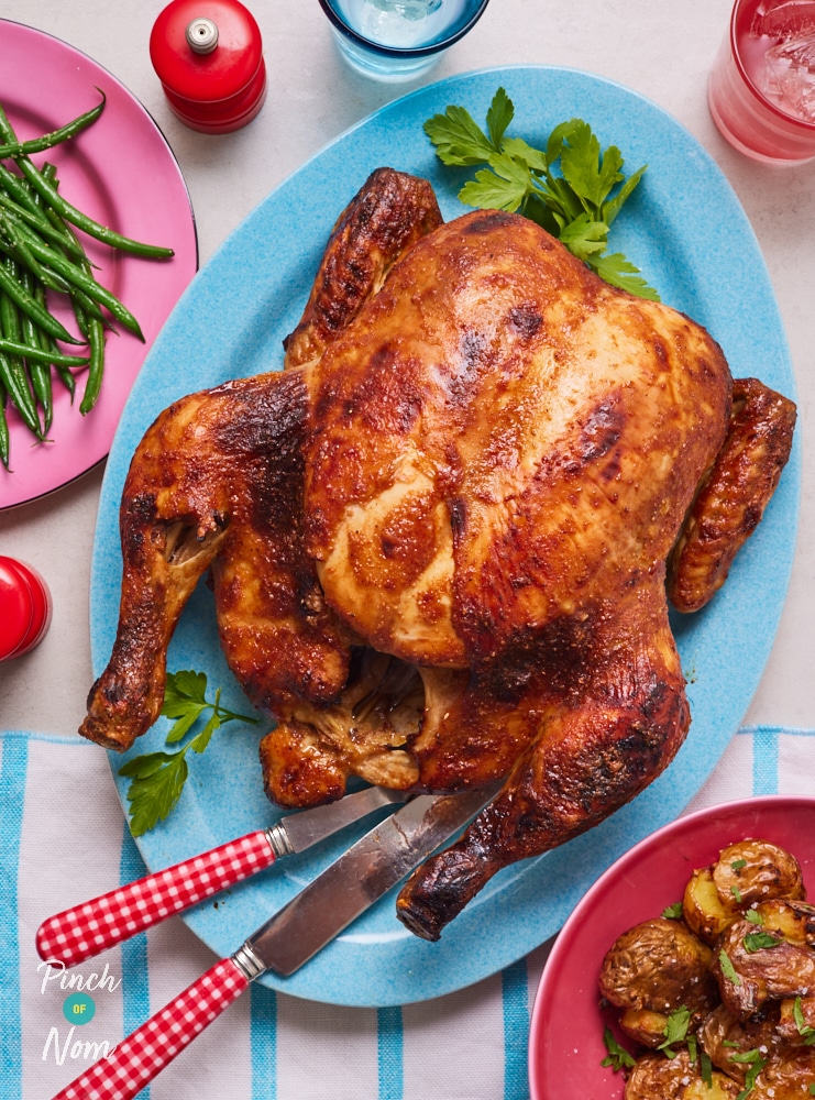 BBQ Roast Chicken - Pinch of Nom Slimming Recipes