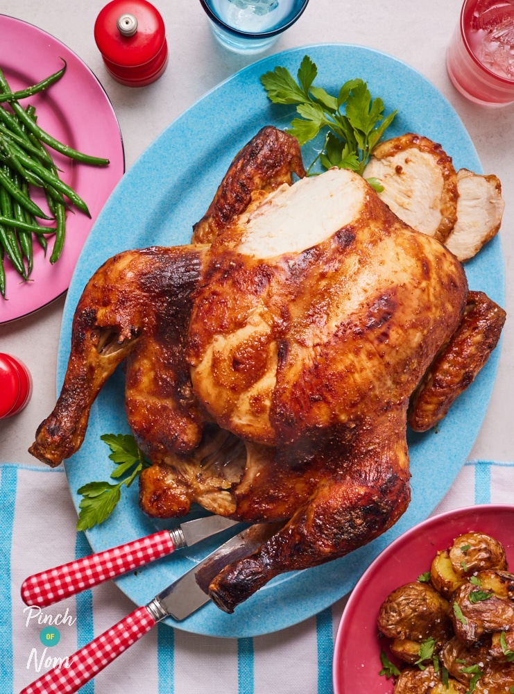 BBQ Roast Chicken - Pinch of Nom Slimming Recipes