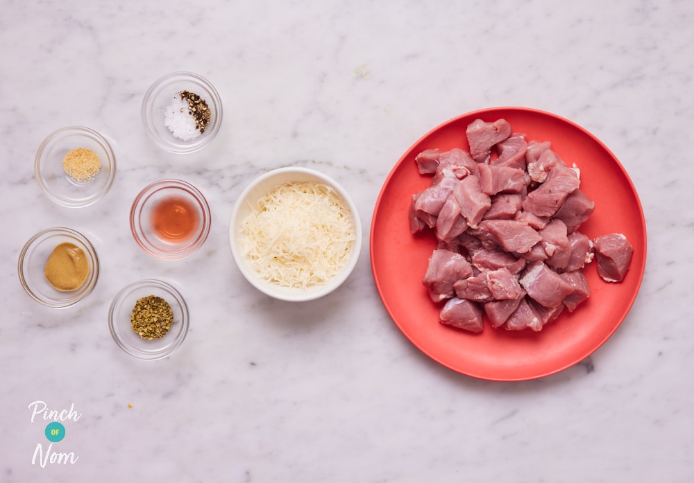 Parmesan Pork Skewers - Pinch of Nom Slimming Recipes
