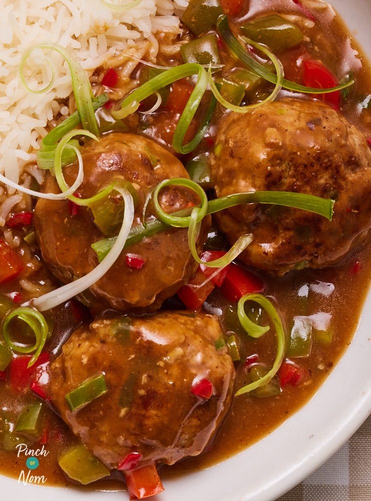 Hoisin Turkey Meatballs - Pinch of Nom Slimming Recipes
